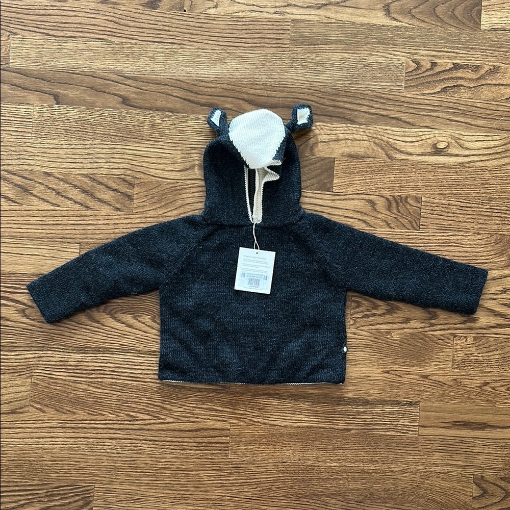 Oeuf Skunk Hoodie in Charcoal